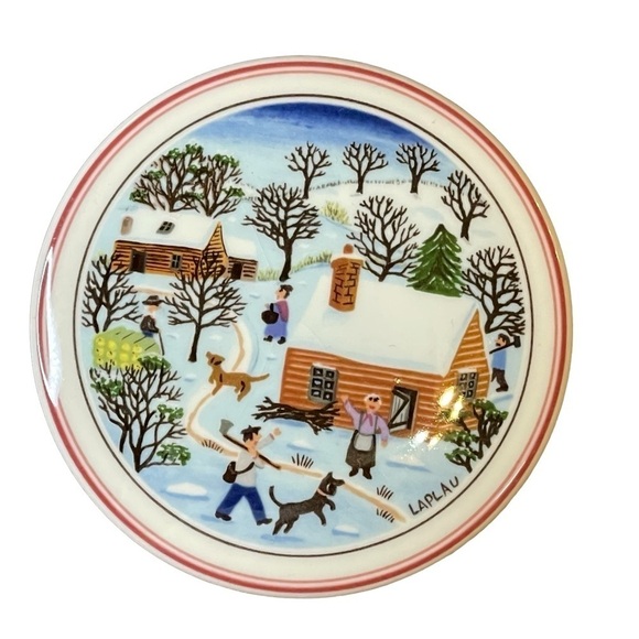 VTG Villeroy Boch Porcelaine Naïf Christmas Trinket Jewelry Box Collectible - Picture 2 of 10